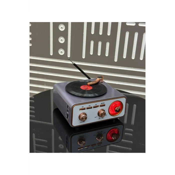BUĞZ Nostaljik radyo Bluetooth FM USB MP3 çalar kahverengi 2 yıl garantili - Elektronik