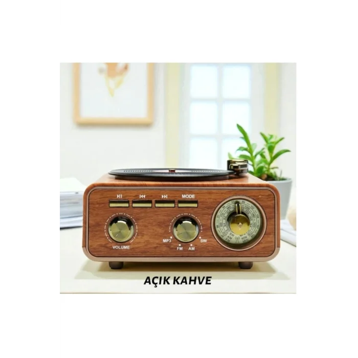 BUĞZ Nostaljik radyo Bluetooth FM USB MP3 çalar kahverengi 2 yıl garantili - Elektronik