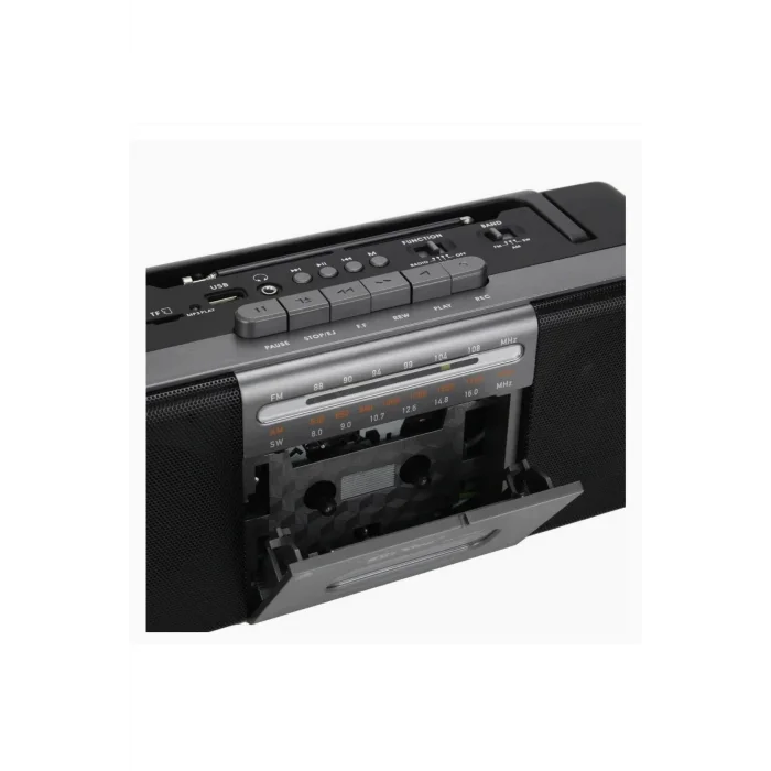 BUĞZ Nostaljik radyo FM radyo USB MP3 çalar kablosuz hoparlör Bluetooth gri 2 yıl garantili