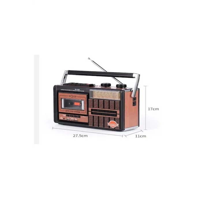 BUĞZ Nostaljik radyo kaset çalar kahverengi 2 yıl garantili bluetooth yok - Elektronik
