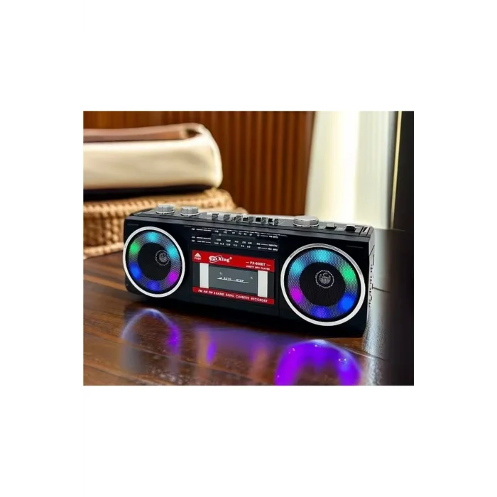 BUĞZ Nostaljik radyo siyah Bluetooth özellikli FM radyo USB MP3 çalar kaset çalar 2 yıl garantili