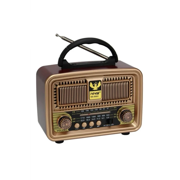 BUĞZ Nostaljik radyo siyah renk Bluetooth özellikli USB SD FM destekli 2 yıl garantili