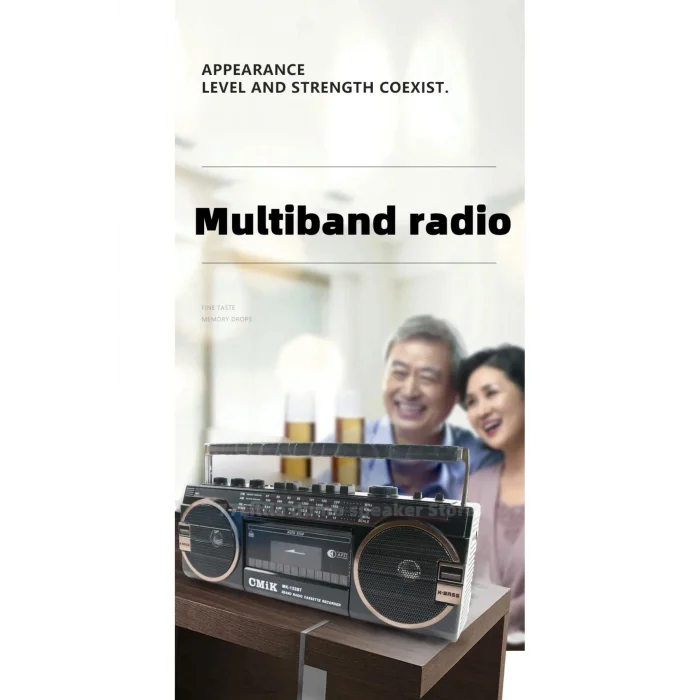 BUĞZ Nostaljik radyo turuncu renk bluetooth usb mp3 player fm radyo kaset çalar 2 yıl garantili