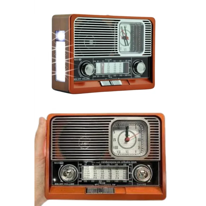 BUĞZ Nostaljik Vintage Radyo Taşınabilir Bluetooth Bağlantılı Hoparlör Radyo - BUĞZ