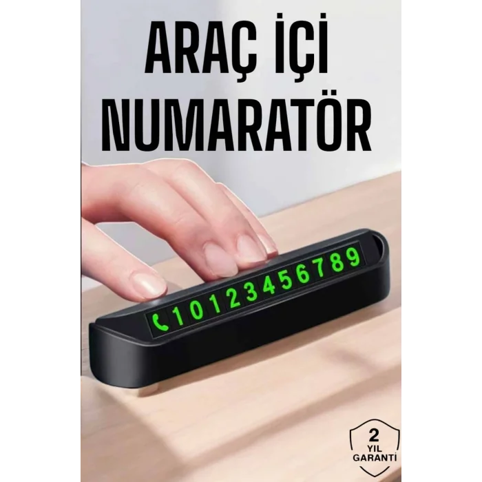 BUĞZ Numaralık Araç İçi Araba Araç Park Numaratör Telefon Numarası Yazma