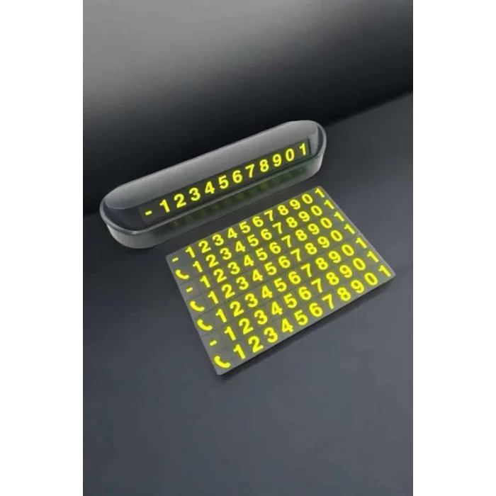  Numaralık Araç İçi Araba Araç Park Numaratör Telefon Numarası Yazma