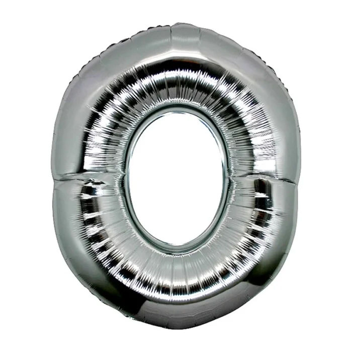  O Harf Folyo Balon Gümüş Renk  40 inç