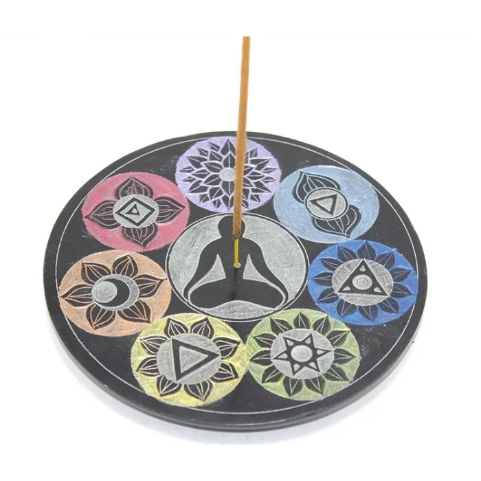 BUĞZ Obsidian Taşı 7 Çakra ( Chakra ) Tasarımı Tütsülük Ksk2214