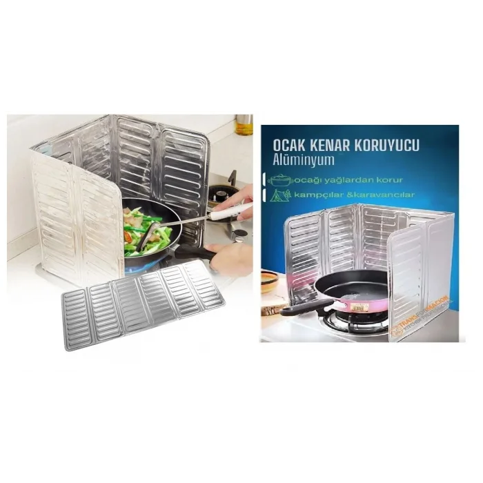 BUĞZ Ocak Kenar Koruyucu Alüminyum Levha - Ev Kamp Karavan Ocak Koruyucu