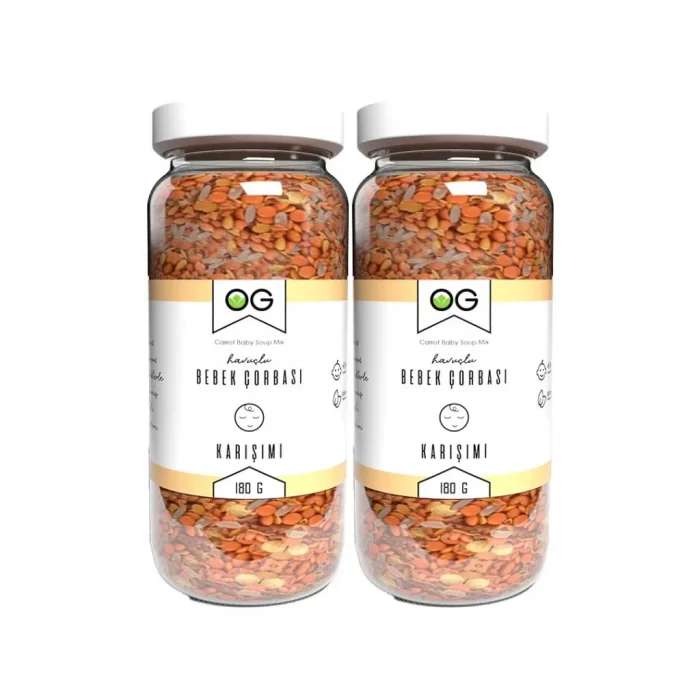 BUĞZ OG Natural Havuçlu Bebek Çorbası Karışımı 2li Set (180 gr)