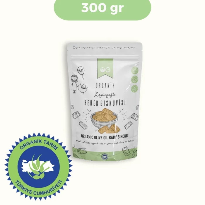 BUĞZ OG Natural Organik İrmik (330 gr) Organik Zeytinyağlı Bisküvi (300 gr) 2li Set