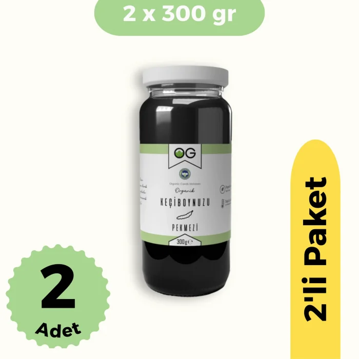 BUĞZ OG Natural Organik Keçiboynuzu Pekmezi 2li Set (300 gr)