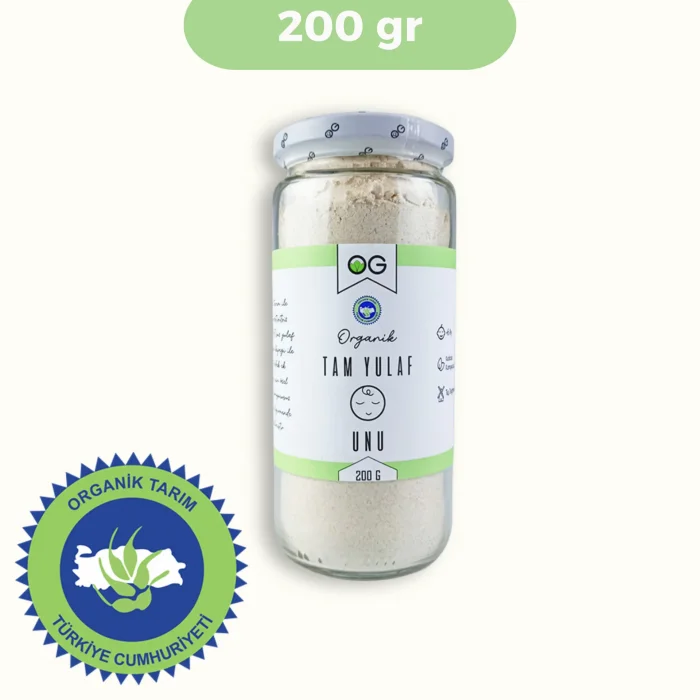 BUĞZ OG Natural Organik Tam Yulaf Unu 2li Set +6 Ay (200 gr)