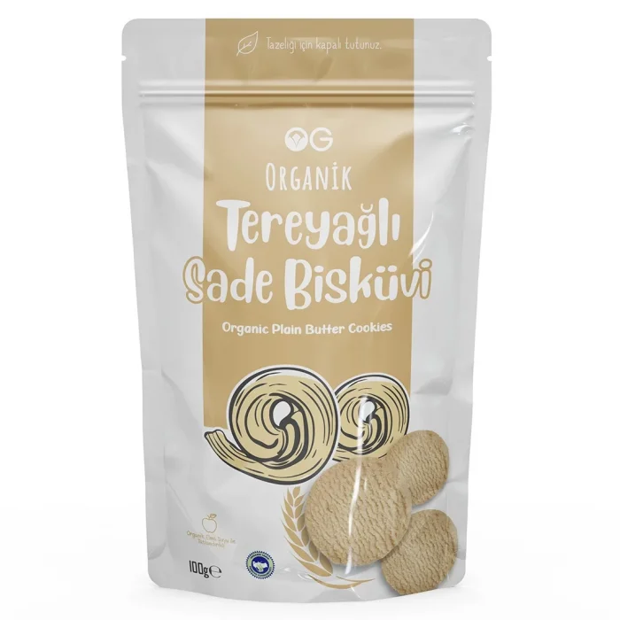 BUĞZ OG Natural Organik Tereyağlı Sade Bisküvi (100 gr)