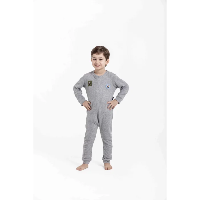 BUĞZ Oil Company Gri Unisex Çocuk Tulum