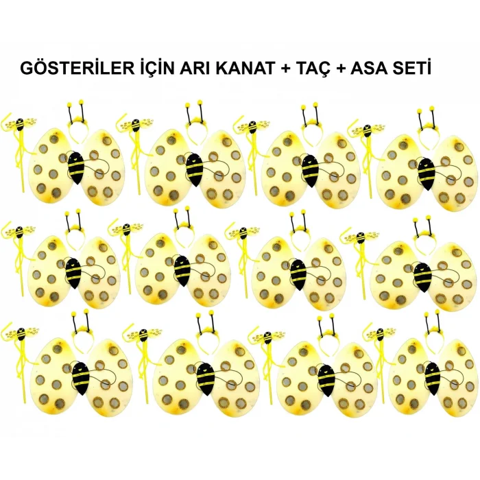 BUĞZ Okul Gösterileri İçin 1239li Arı Kanadı Seti - Etkinlik Kanatları - Lisinya