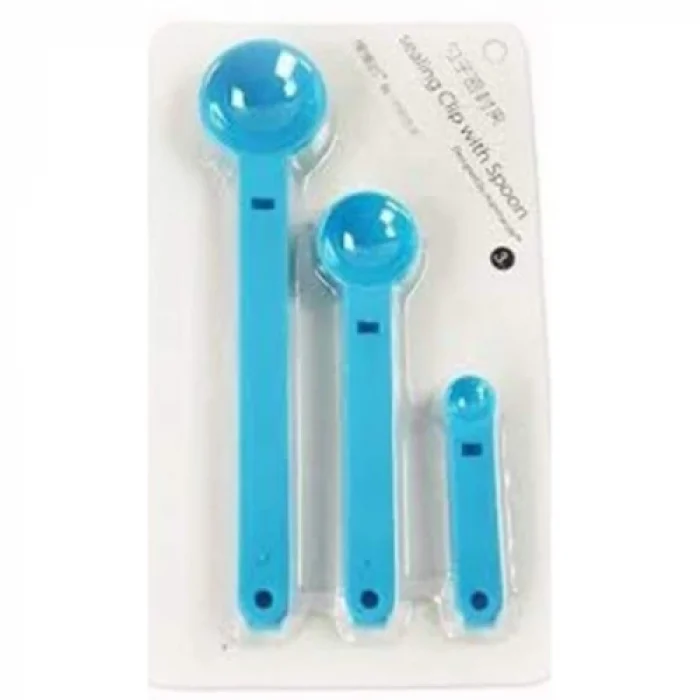  Ölçme Kaşıklı Poşet Klipsi 3lü Paket