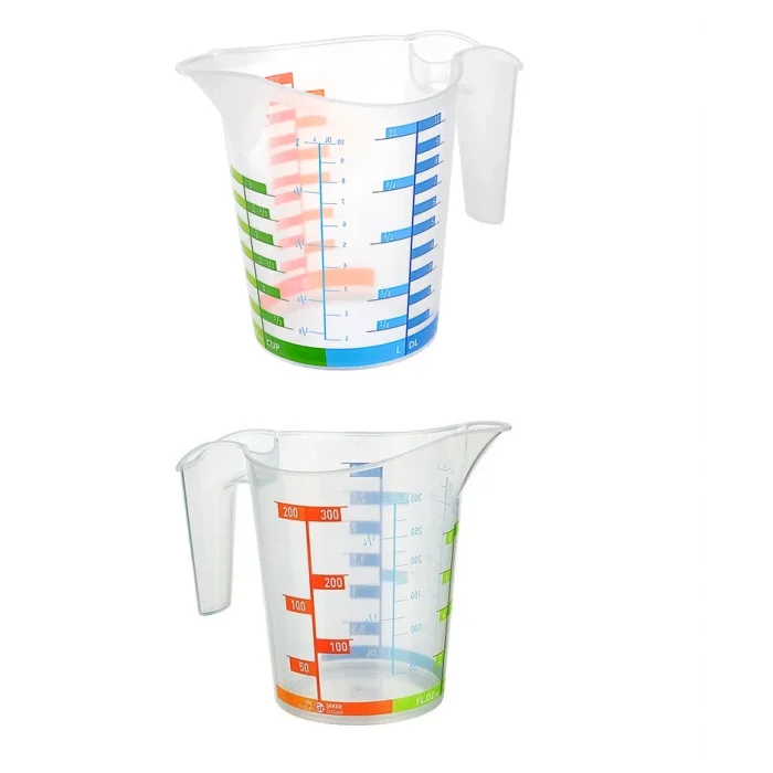 BUĞZ Ölçü Kabı Dereceli Renkli 1000 ML + 300 ML Set