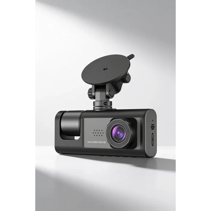 BUĞZ Ön Arka İç Kayıtlı 3 Kameralı Araç İçi Kamera Full HD Oto Kamera