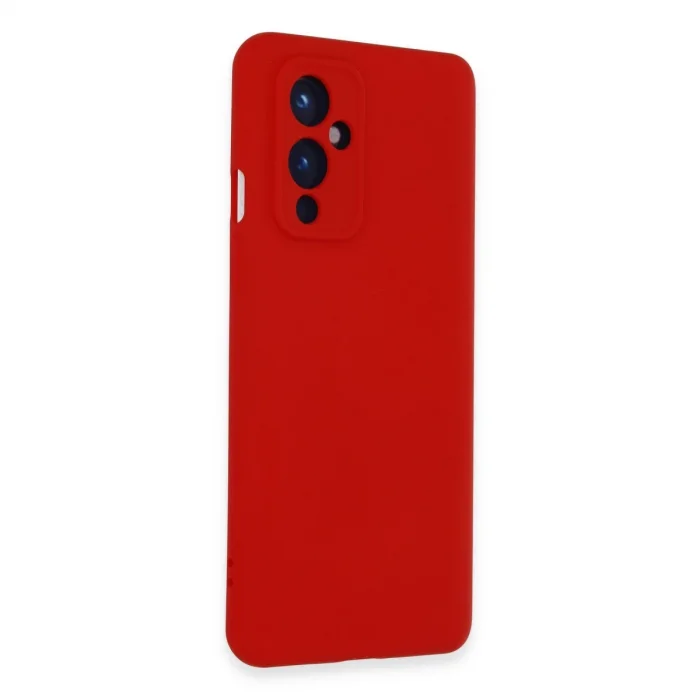 BUĞZ One Plus 9 Kılıf Nano İçi Kadife Silikon - Kırmızı