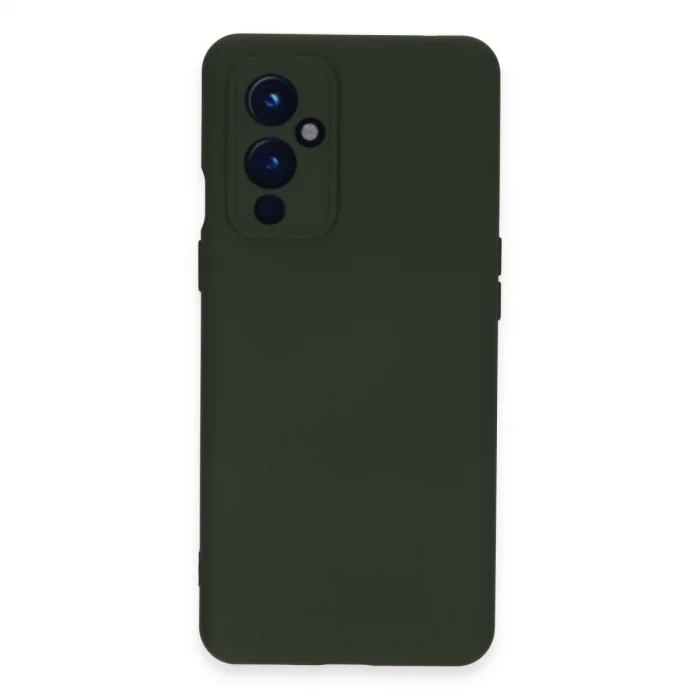 BUĞZ One Plus 9 Kılıf Nano İçi Kadife Silikon - Koyu Yeşil