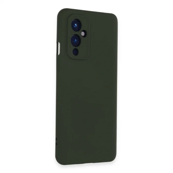 BUĞZ One Plus 9 Kılıf Nano İçi Kadife Silikon - Koyu Yeşil