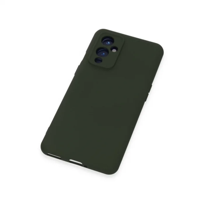 BUĞZ One Plus 9 Kılıf Nano İçi Kadife Silikon - Koyu Yeşil
