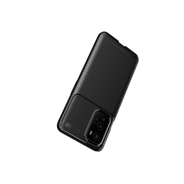 BUĞZ One Plus 9 Pro Kılıf Auto Focus Karbon Kapak - Siyah