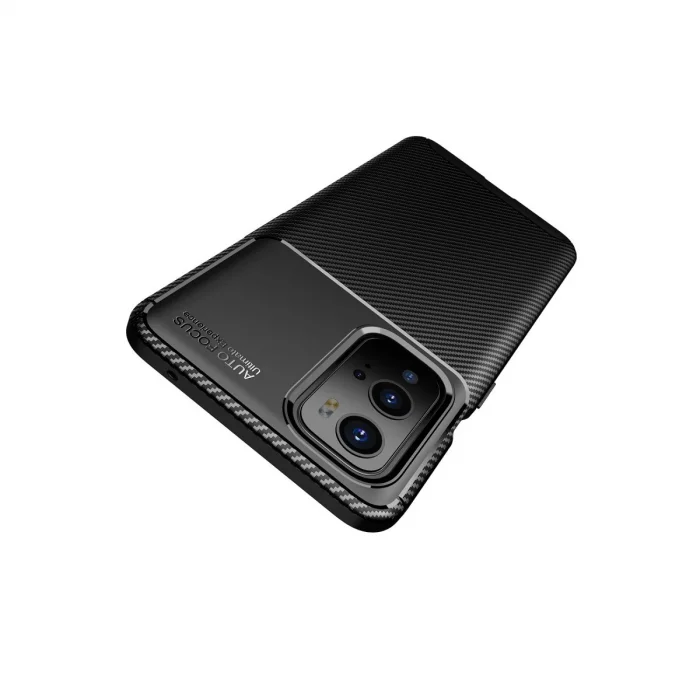 BUĞZ One Plus 9 Pro Kılıf Auto Focus Karbon Kapak - Siyah