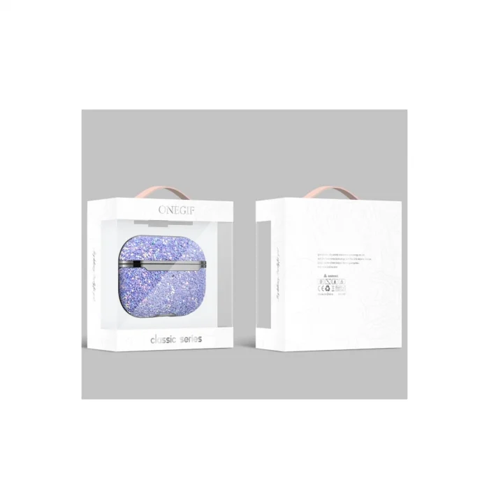 BUĞZ Onegif  Airpods 3 (3.nesil) Bright Simli Airpods Kapak - Pembe