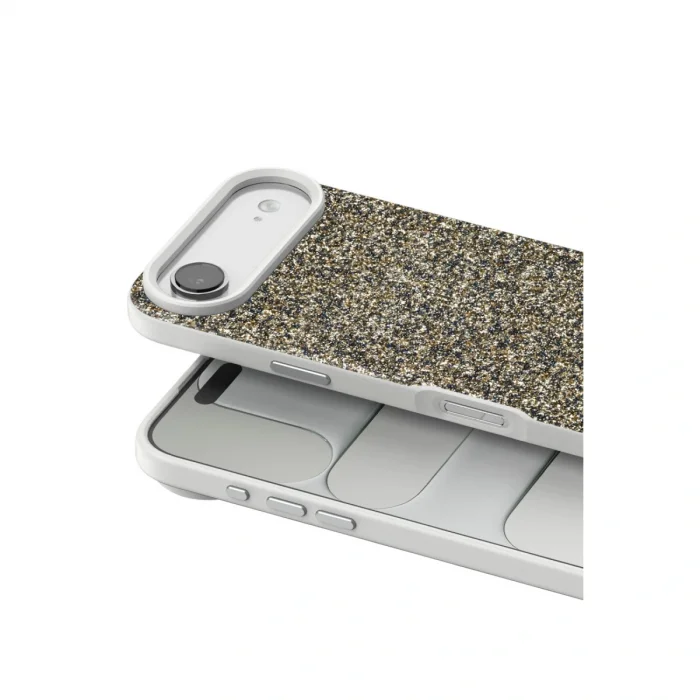 BUĞZ Onegif  İphone 17 Air Bright Simli Kapak - Çöl Titanyum