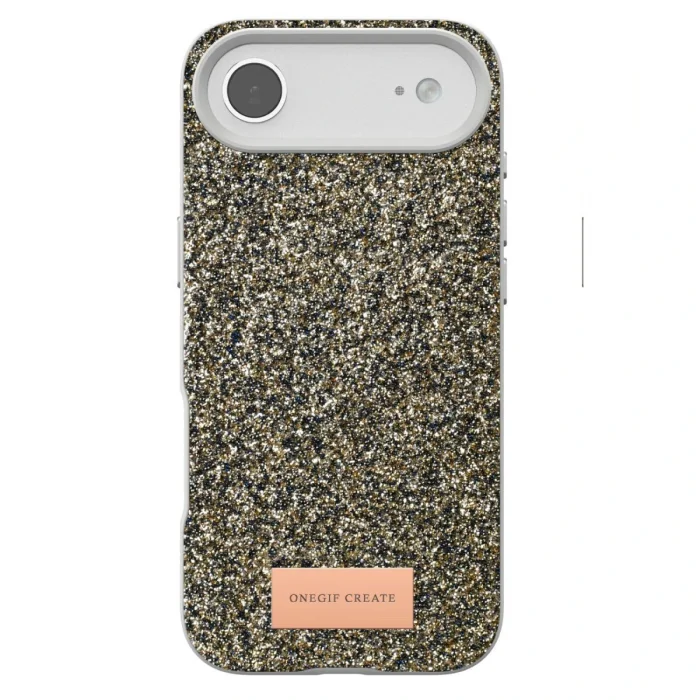 BUĞZ Onegif  İphone 17 Air Bright Simli Kapak - Çöl Titanyum