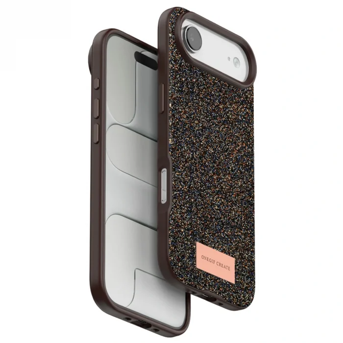 BUĞZ Onegif  İphone 17 Air Bright Simli Kapak - Gold