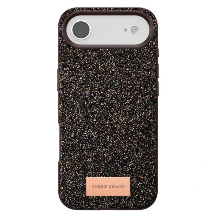 BUĞZ Onegif  İphone 17 Air Bright Simli Kapak - Gold