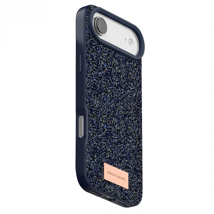 BUĞZ Onegif  İphone 17 Air Bright Simli Kapak - Mavi