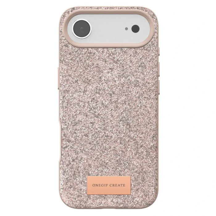 BUĞZ Onegif  İphone 17 Air Bright Simli Kapak - Pembe