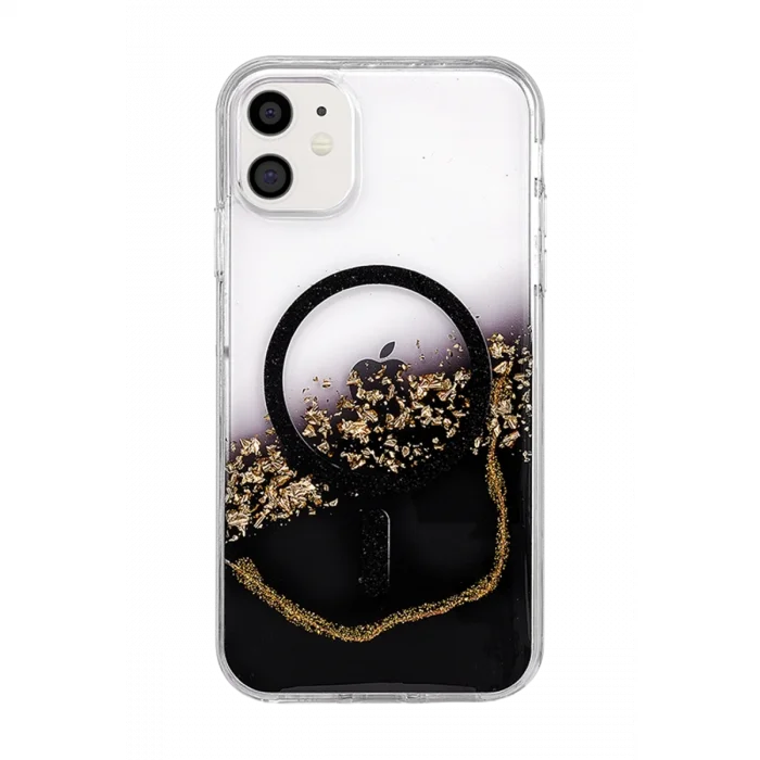 BUĞZ Onegif  İphone 11 Lotus Simli Magsafe Kapak - Siyah