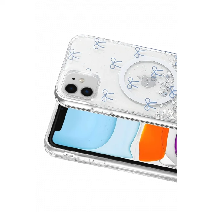 BUĞZ Onegif  İphone 11 Misk Simli Magsafe Kapak - Desen 3