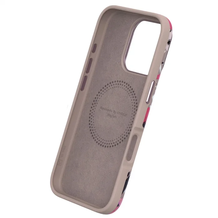 BUĞZ Onegif İphone 15 Flower Series Magsafe Kapak - Beyaz