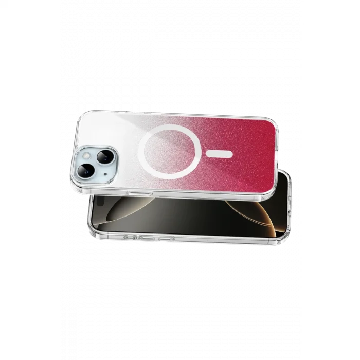 BUĞZ Onegif  İphone 15 Sora Simli Magsafe Kapak - Kırmızı