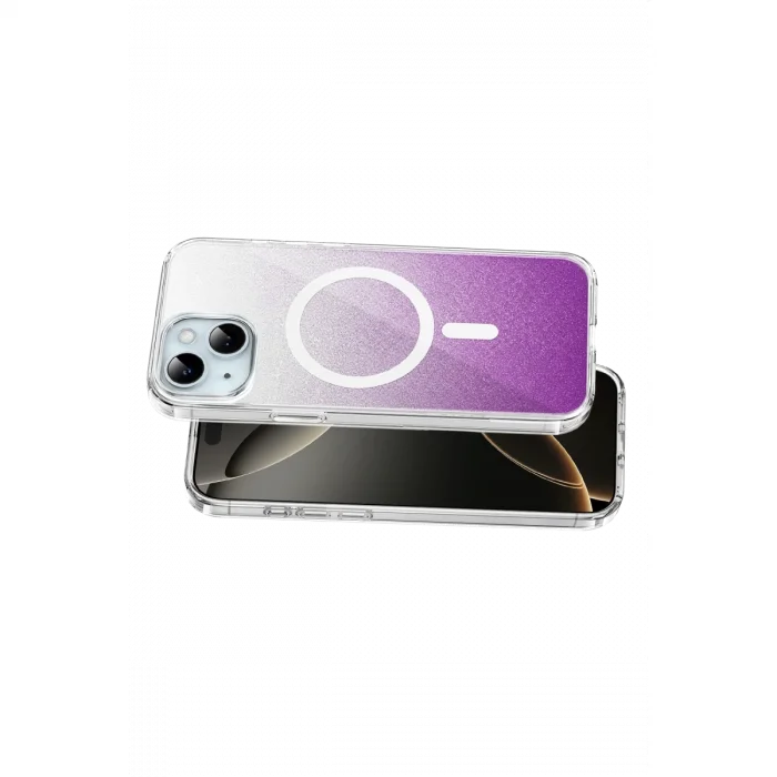 BUĞZ Onegif  İphone 15 Sora Simli Magsafe Kapak - Mor