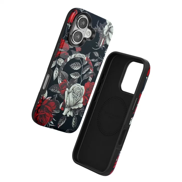 BUĞZ Onegif İphone 16 Flower Series Magsafe Kapak - Siyah