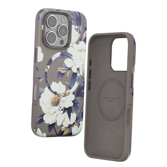 BUĞZ Onegif İphone 16 Pro Flower Series Magsafe Kapak - Gri