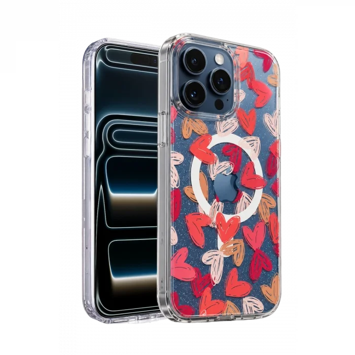 BUĞZ Onegif  İphone 16 Pro Max Desina Magsafe Kapak - Desen 6