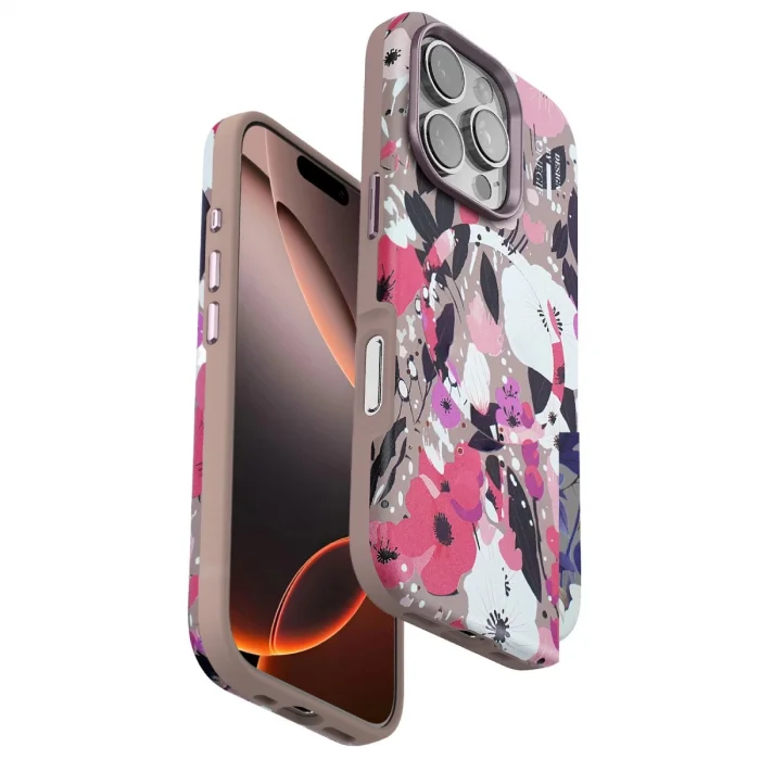 BUĞZ Onegif İphone 16 Pro Max Flower Series Magsafe Kapak - Pembe