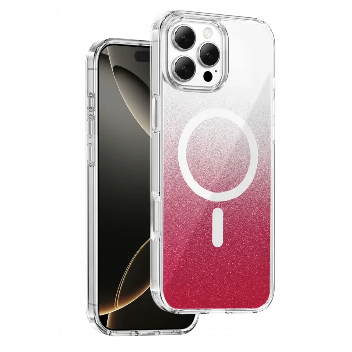 BUĞZ Onegif  İphone 16 Pro Max Sora Simli Magsafe Kapak - Kırmızı