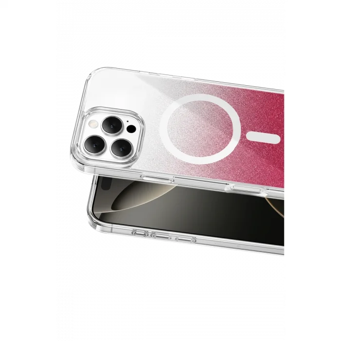 BUĞZ Onegif  İphone 16 Pro Max Sora Simli Magsafe Kapak - Kırmızı