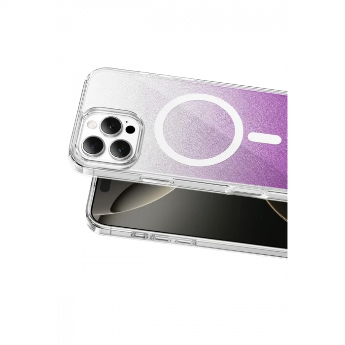 BUĞZ Onegif  İphone 16 Pro Max Sora Simli Magsafe Kapak - Mor