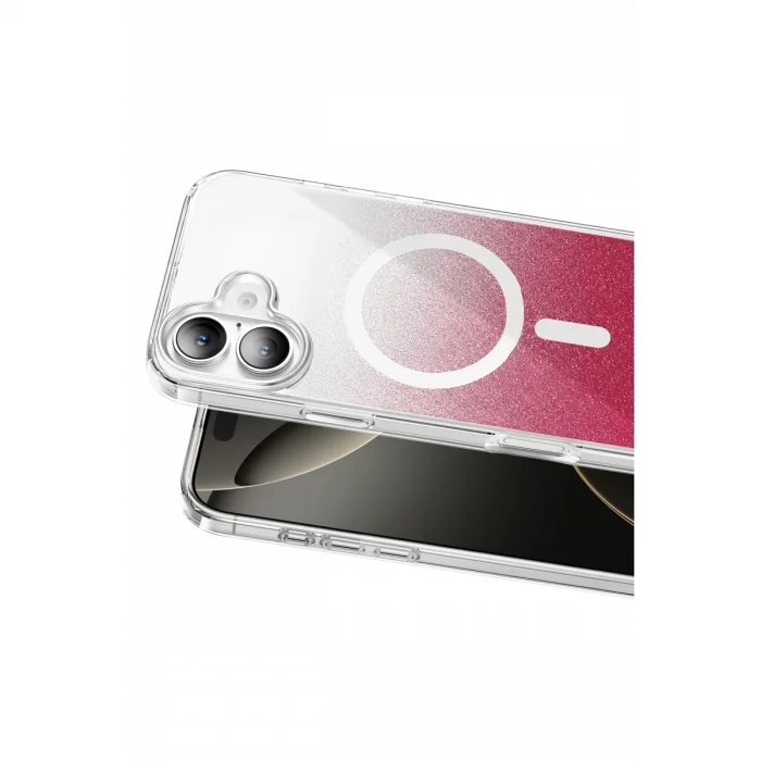 BUĞZ Onegif  İphone 16 Sora Simli Magsafe Kapak - Kırmızı