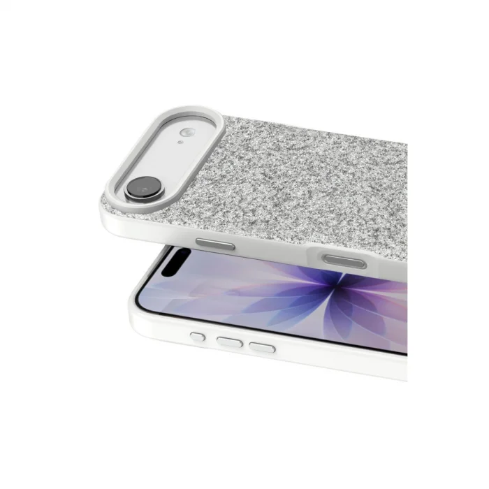 BUĞZ Onegif  İphone 17 Air Bright Simli Kapak - Beyaz